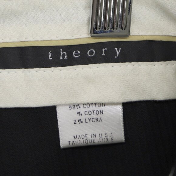 THEORY Women's Black Corduroy Flare Pants Trousers Size 8 - Picture 6 of 6